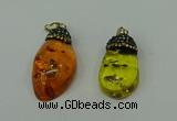 CGP278 20*35mm - 22*40mm freeform synthetic amber pendants