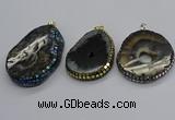 CGP3080 40*50mm - 45*55mm freeform druzy agate pendants