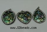 CGP311 35*45mm - 40*40mm abalone shell pendants wholesale