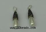 CGP318 8*30mm teardrop pearl shell pendants wholesale