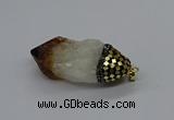 CGP3206 25*45mm - 28*50mm nuggets citrine gemstone pendants