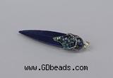 CGP3362 15*50mm - 16*65mm sticks lapis lazuli gemstone pendants