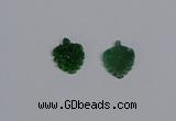 CGP3435 12*16mm carved leaf druzy agate pendants wholesale