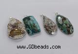 CGP3465 30*40mm - 35*55mm freeform ocean agate pendants