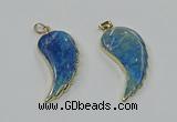 CGP3495 22*45mm - 25*50mm wing-shaped fossil coral pendants