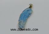 CGP3504 22*60mm - 25*65mm feather fossil coral pendants