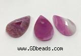 CGP3564 35*55mm faceted flat teardrop agate pendants wholesale