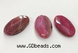 CGP3569 32*50mm faceted oval agate pendants wholesale