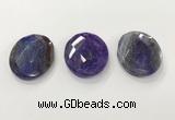 CGP3576 40*50mm faceted oval agate pendants wholesale