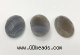 CGP3580 32*45mm faceted oval agate pendants wholesale