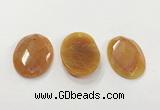 CGP3581 32*45mm faceted oval agate pendants wholesale