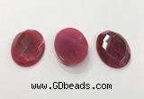 CGP3583 32*45mm faceted oval agate pendants wholesale