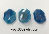 CGP3592 32*42mm faceted octagonal agate pendants wholesale