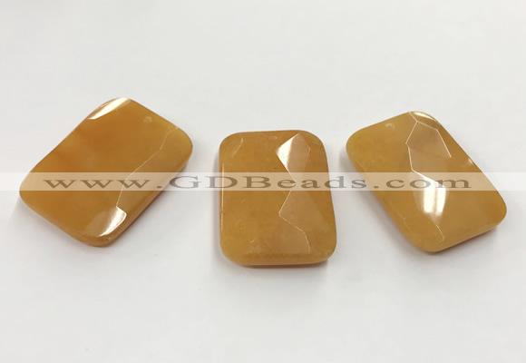 CGP3606 32*45mm faceted rectangle candy jade pendants wholesale