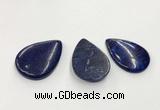 CGP3617 35*50mm flat teardrop lapis lazuli gemstone pendants