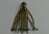 CGP422 2*3mm faceted rondelle handmade chinese crystal tassel pendants