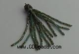 CGP423 2*3mm faceted rondelle handmade chinese crystal tassel pendants