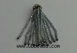 CGP424 2*3mm faceted rondelle handmade chinese crystal tassel pendants