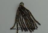 CGP427 2*3mm faceted rondelle handmade chinese crystal tassel pendants