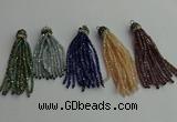 CGP430 2*3mm faceted rondelle handmade chinese crystal tassel pendants