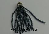 CGP440 2*3mm faceted rondelle handmade chinese crystal tassel pendants