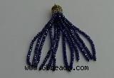 CGP444 2*3mm faceted rondelle handmade chinese crystal tassel pendants