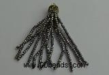 CGP446 2*3mm faceted rondelle handmade chinese crystal tassel pendants