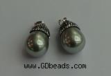 CGP460 15*25mm - 15*30mm teardrop pearl shell pendants wholesale