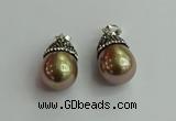 CGP461 15*25mm - 15*30mm teardrop pearl shell pendants wholesale