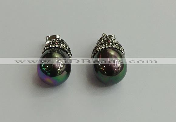 CGP462 15*25mm - 15*30mm teardrop pearl shell pendants wholesale