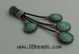 CGP531 16*18mm freeform turquoise tassel pendants wholesale