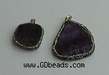 CGP560 25*35mm - 35*45mm freeform amethyst pendants wholesale