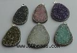 CGP578 30*45mm - 40*50mm freeform crystal glass pendants wholesale