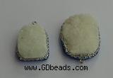 CGP600 25*30mm - 35*40mm freeform druzy agate gemstone pendants