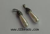 CGP618 10*40mm teardrop shell pearl pendants wholesale