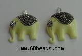 CGP648 30*35mm elephant resin pendants wholesale