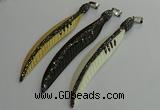 CGP658 18*95mm feather bone pendants wholesale