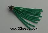 CGP670 2*3mm faceted rondelle handmade chinese crystal tassel pendants