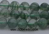 CGQ512 15.5 inches 8mm round matte imitation green phantom quartz beads