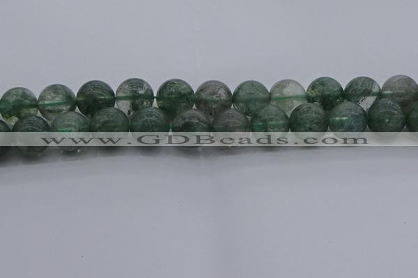 CGQ517 15.5 inches 18mm round matte imitation green phantom quartz beads