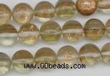 CGQ52 15.5 inches 10mm round gold sand quartz beads wholesale