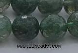 CGQ526 15.5 inches 16mm faceted round imitation green phantom quartz beads