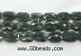 CGQ531 22*30mm - 24*32mm faceted octagonal green phantom quartz beads