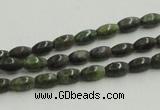 CGR06 16 inches 4*6mm rice green rain forest stone beads wholesale