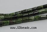 CGR07 16 inches 4*6mm cylinder green rain forest stone beads wholesale