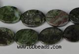 CGR26 15.5 inches 12*16mm oval green rain forest stone beads