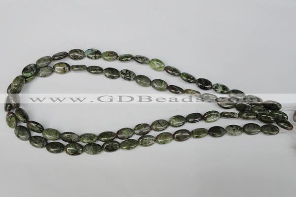 CGR27 15.5 inches 8*12mm oval green rain forest stone beads