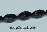 CGS119 15.5 inches 8*16mm twisted rice blue goldstone beads wholesale