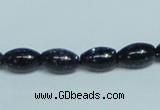 CGS121 15.5 inches 8*12mm rice blue goldstone beads wholesale