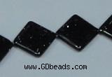 CGS125 15.5 inches 14*14mm diamond blue goldstone beads wholesale